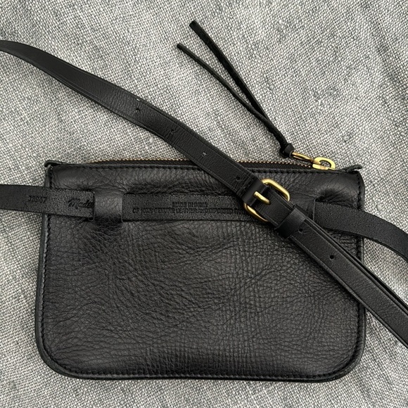 Madewell Small Black Leather Waist / Belt Bag - Picture 3 of 13